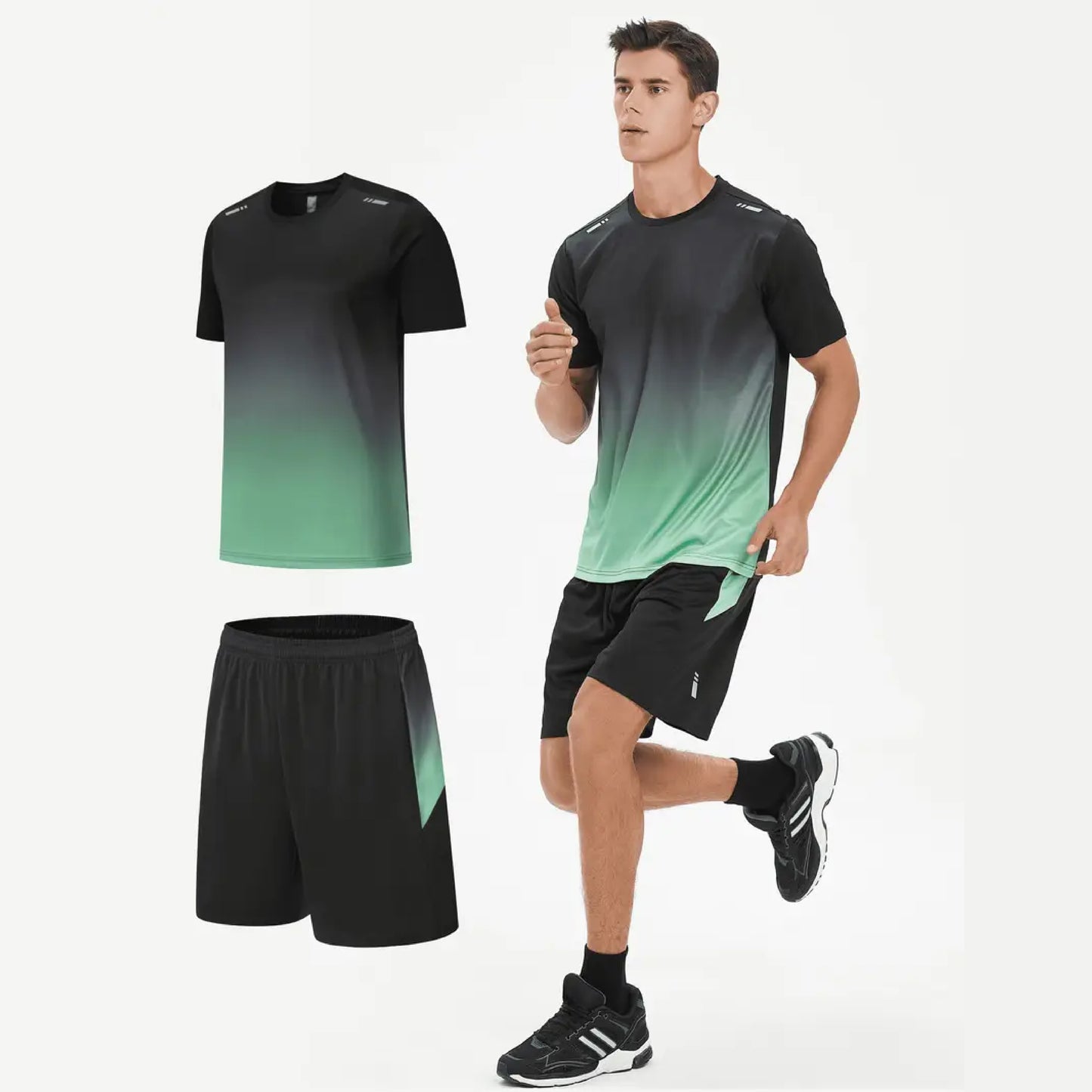 Men's Outdoor Sports Quick-Drying Breathable 2-Piece Combo Set 🏃♂️👕 (Get Shorts Free🔥)