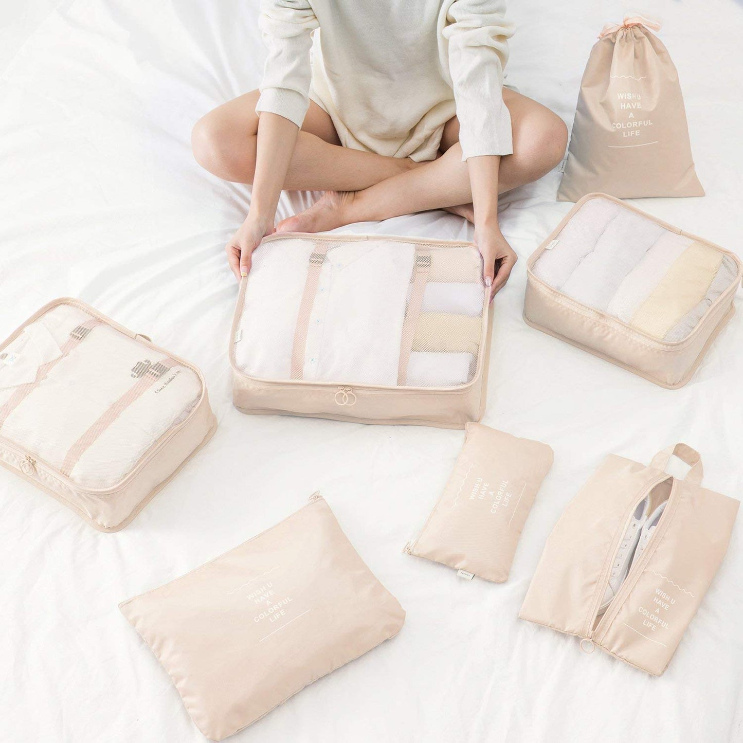 7 PCS Travel Luggage Organizers Bag | For All Kinds Of Clothes & Accessories