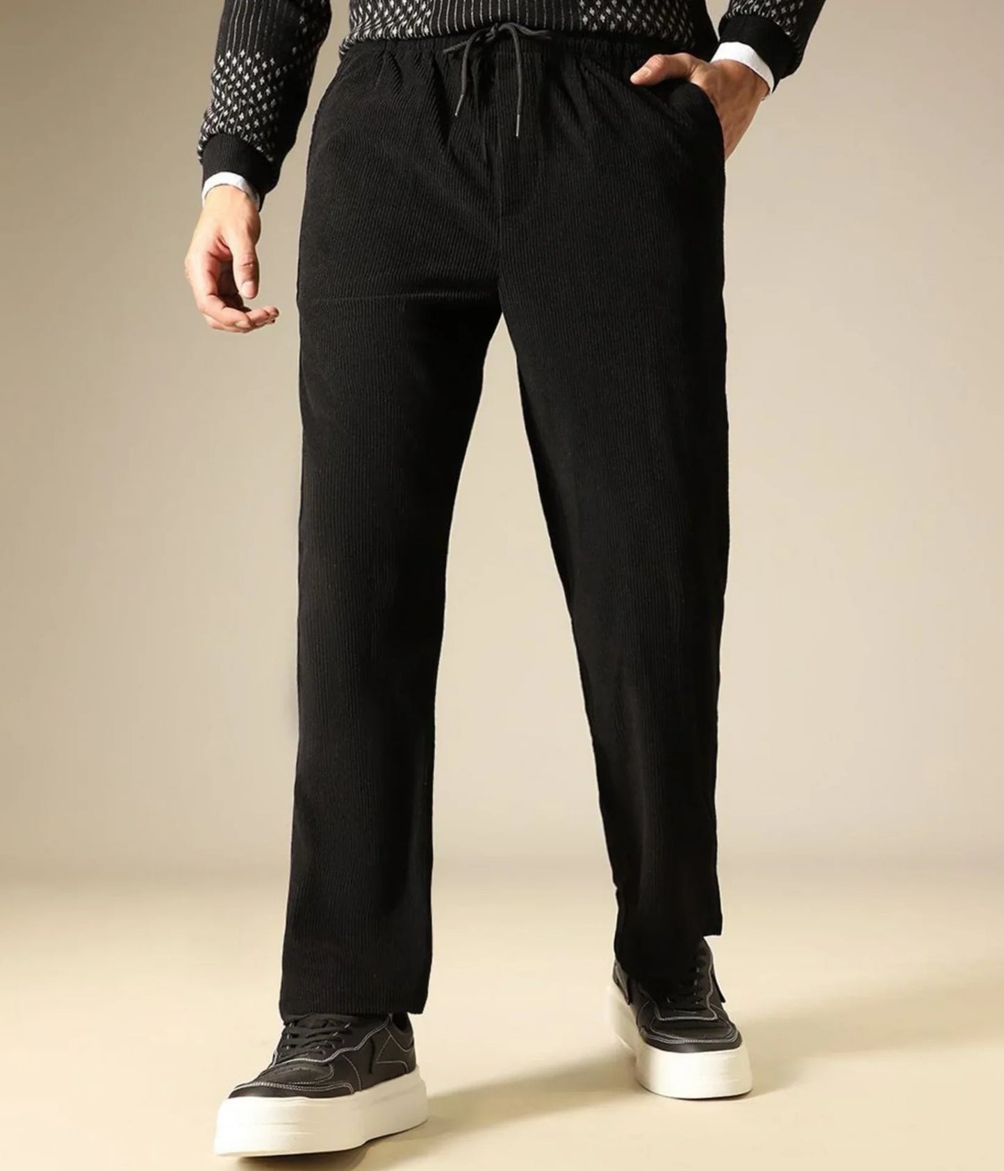 Combo of 2 Cuadray Fabric Stylish Pants | Perfect Blend of Comfort & Style - Black & Grey (Buy 1 Get 1 Free🔥🔥)