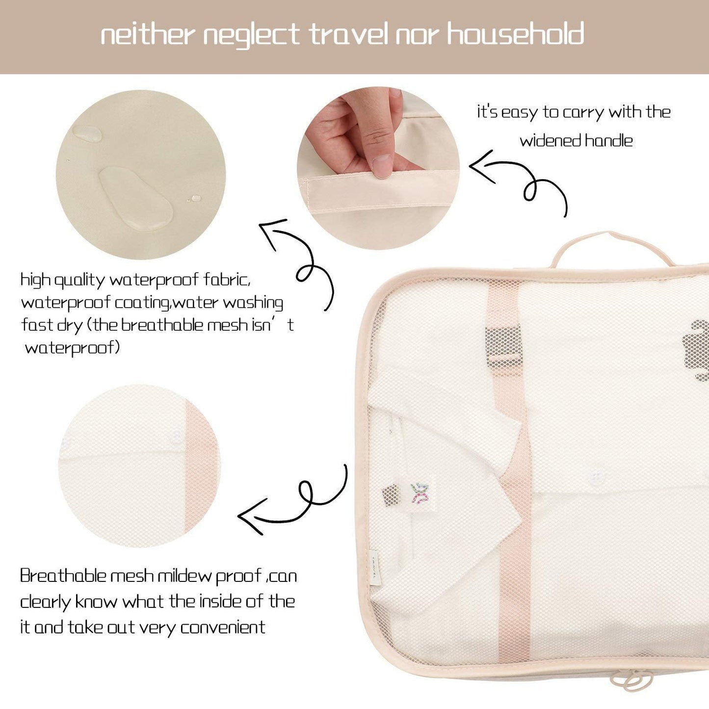 7 PCS Travel Luggage Organizers Bag | For All Kinds Of Clothes & Accessories