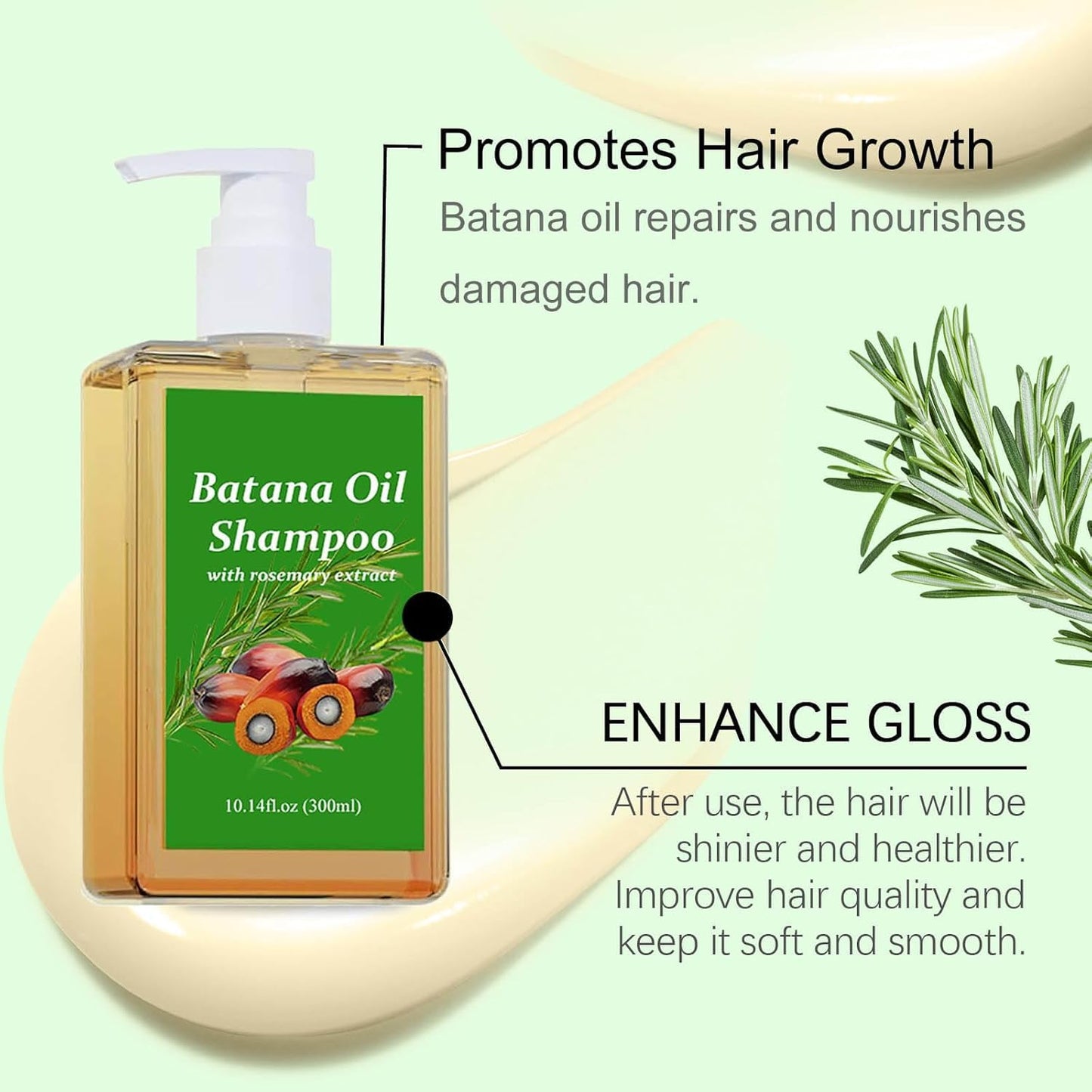 Batana Oil Shampoo for Hair Growth with Rosemary Extract 🌱✨ (100% Pure & Natural) - Buy 1 Get 1 Free🔥🔥