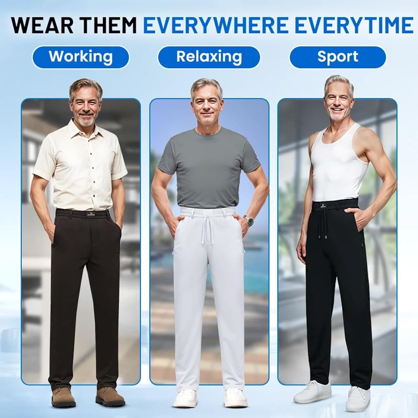 SportFlex™ - Combo of 2 Men's Sports Regular Fit Lycra Track Pants